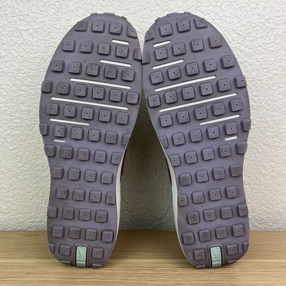 Nike Waffle One By You Mesh Clouds Sky Gray Red Swoosh Athletic Sneakers Sz 10 - Picture 7 of 9